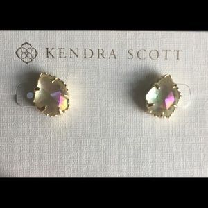 Kendra Scott Clear Iridescent Tessa Stud Earrings